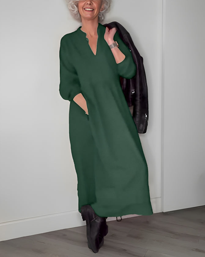 Susan | Stylish Long Dress with Belly Coverage