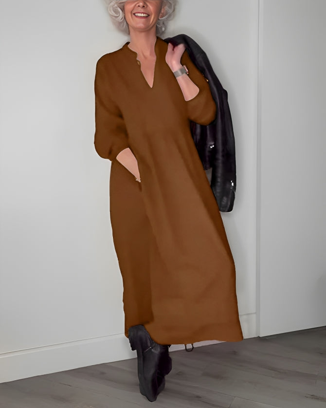 Susan | Stylish Long Dress with Belly Coverage