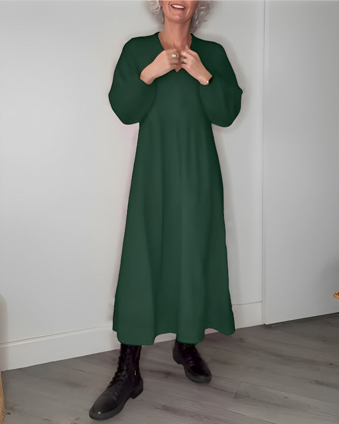 Susan | Stylish Long Dress with Belly Coverage