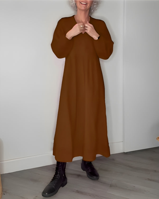 Susan | Stylish Long Dress with Belly Coverage