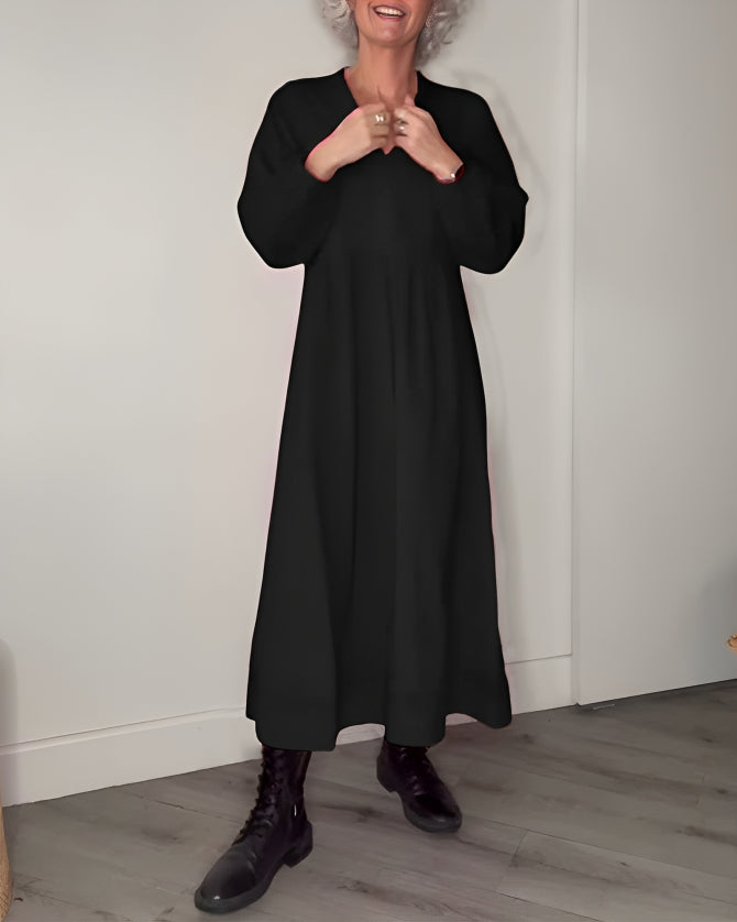 Susan | Stylish Long Dress with Belly Coverage