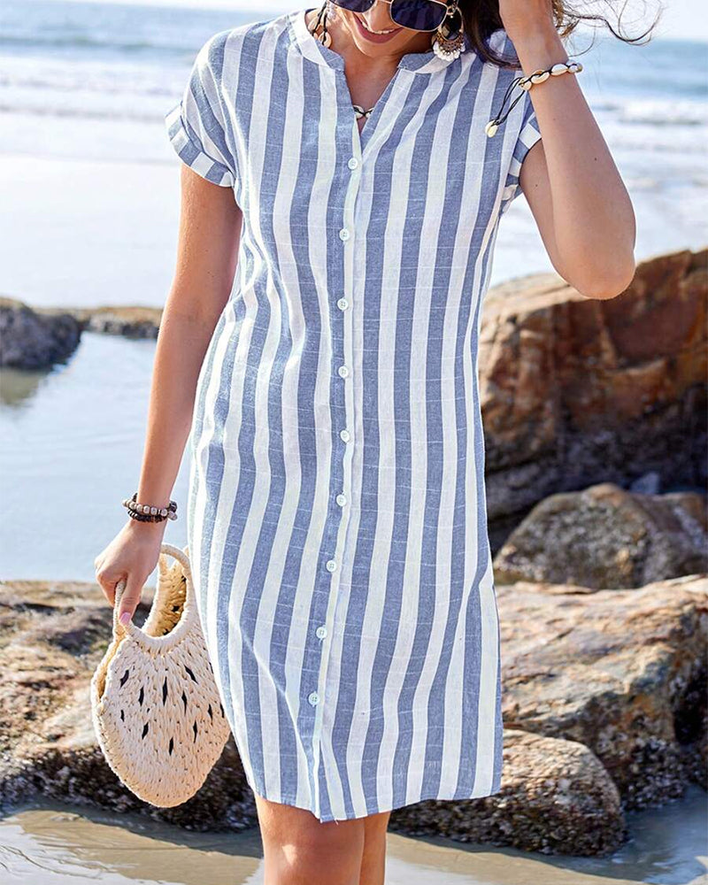 Sylvia | Chic Striped Elegance Dress
