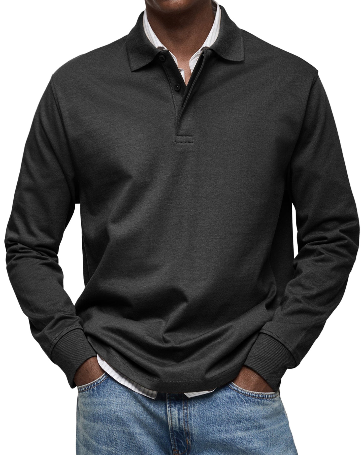 Alessio | Traditional Long Sleeve Polo Shirt