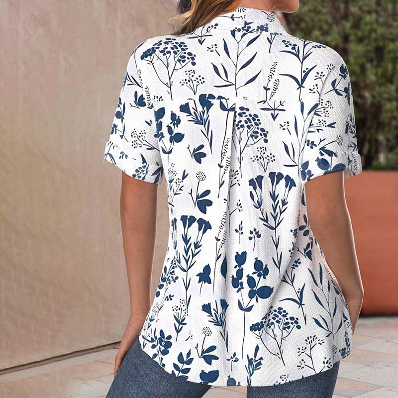 Julia | Relaxed Leaf Pattern Blouse