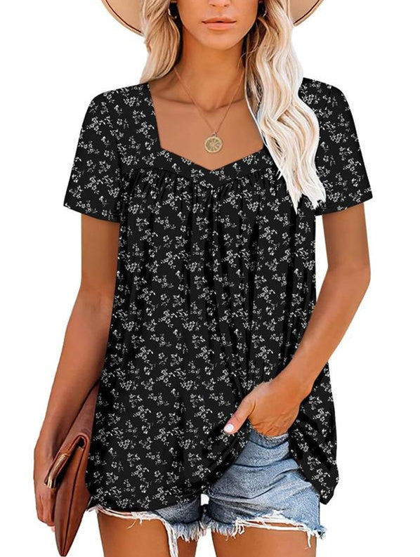 Diana | Comfortable Short-Sleev Printed Top