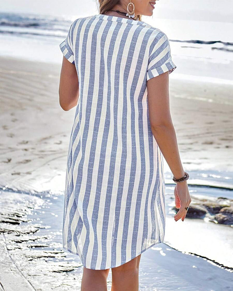 Sylvia | Chic Striped Elegance Dress