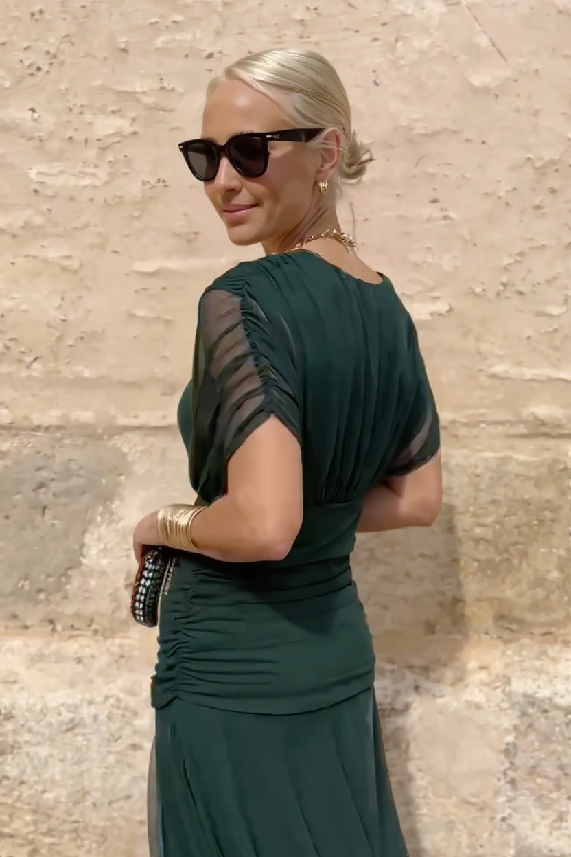 Ayla | Fantasy Painted Floral Maxi Dress