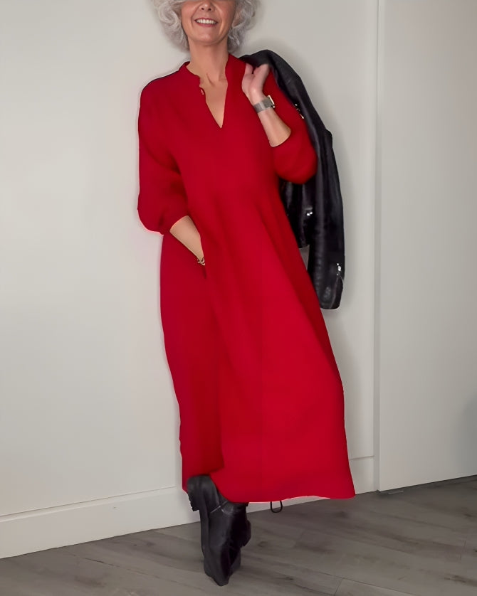 Susan | Stylish Long Dress with Belly Coverage