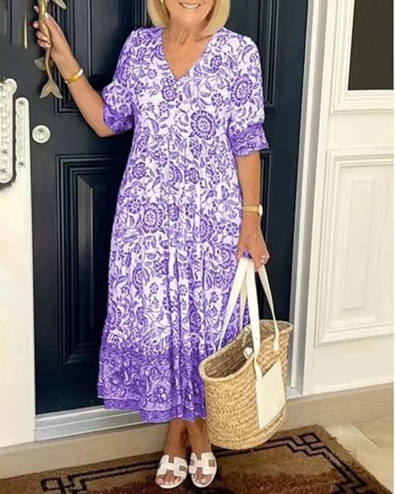 Laurie | Graceful Floral Dress with an Airy Touch
