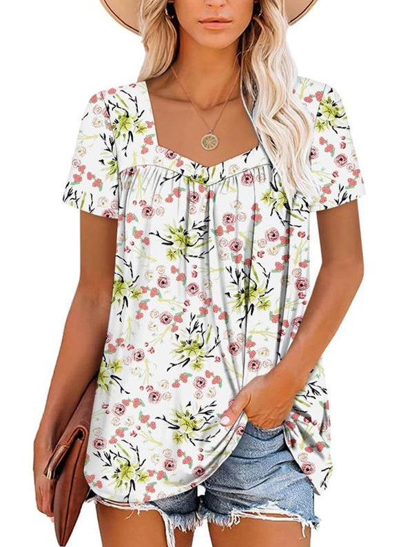 Diana | Comfortable Short-Sleev Printed Top