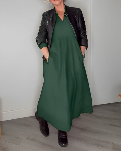 Susan | Stylish Long Dress with Belly Coverage