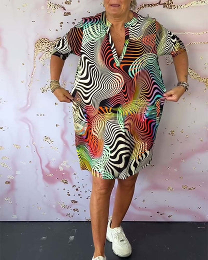 Jennifer | Vibrant V-Neck Dress