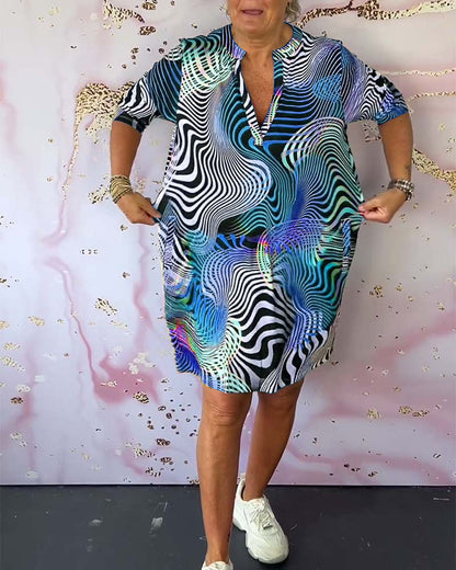 Jennifer | Vibrant V-Neck Dress