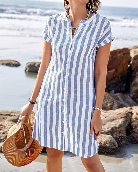 Sylvia | Chic Striped Elegance Dress