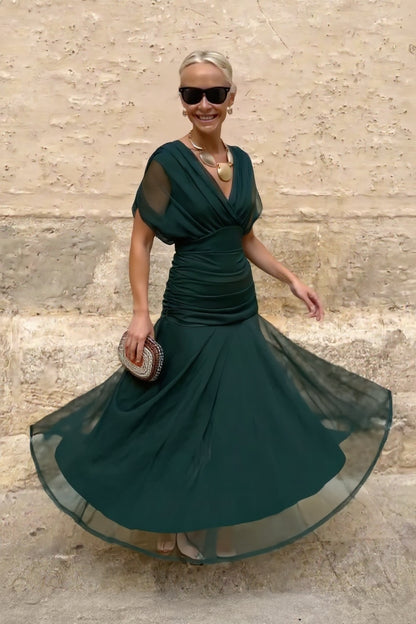 Ayla | Fantasy Painted Floral Maxi Dress